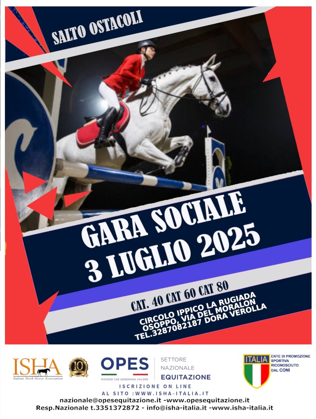 Gara sociale 3 luglio 2025 Gara sociale 3 luglio 2025